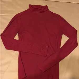 Red turtleneck